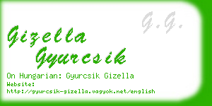 gizella gyurcsik business card